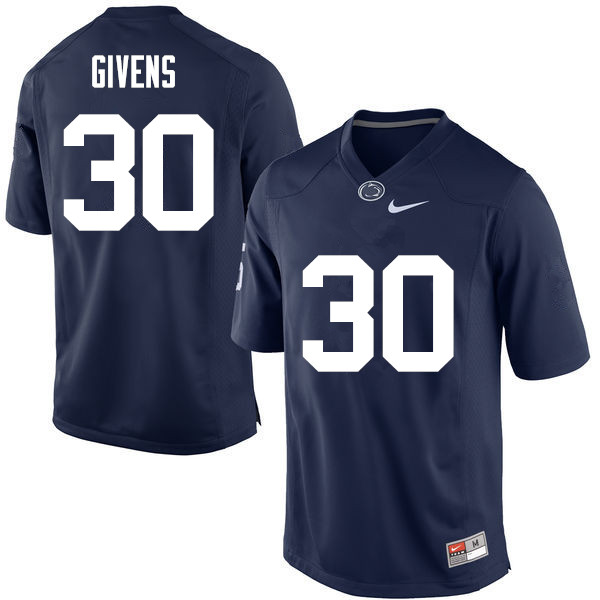 Men Penn State Nittany Lions #30 Kevin Givens College Football Jerseys-Navy